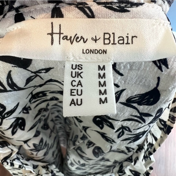 Haver + Blair London Floral Black and White Long Sleeve Top - Picture 8 of 9